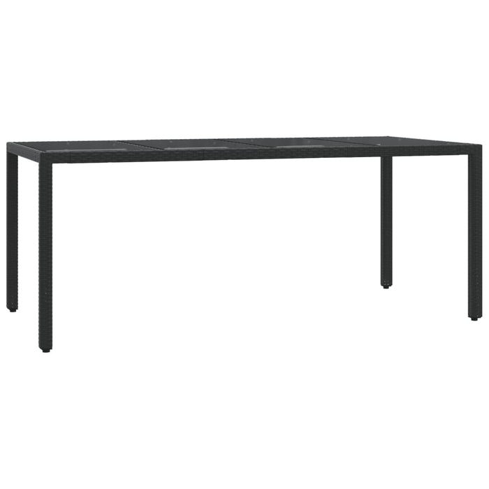 Set mobilier de grădină cu perne, 7 piese, negru, poliratan - WALTI WALTI