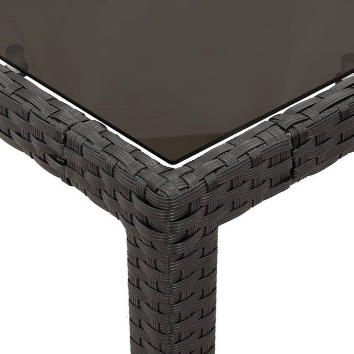 Set mobilier de grădină cu perne, 7 piese, negru, poliratan - WALTI WALTI