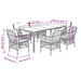 Set mobilier de grădină cu perne, 7 piese, negru, poliratan - WALTI WALTI