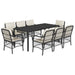 Set mobilier de grădină cu perne, 9 piese, negru, poliratan - WALTI WALTI