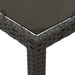 Set bistro cu perne, 3 piese, negru, poliratan - WALTI WALTI