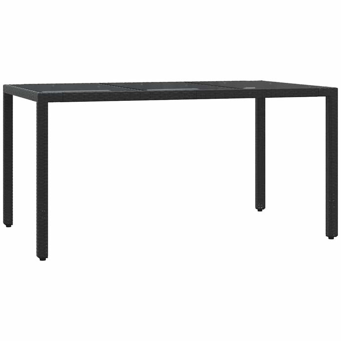 Set mobilier de grădină cu perne, 5 piese, negru, poliratan WALTI