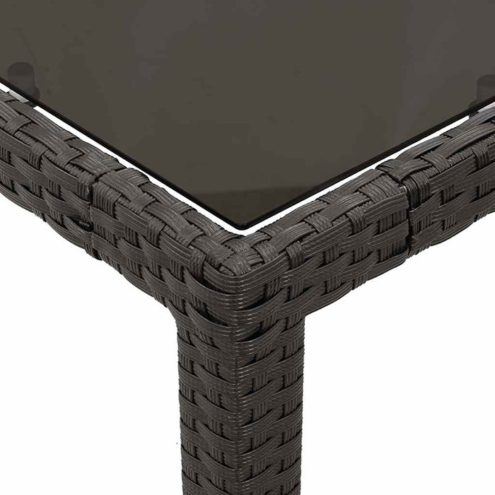 Set mobilier de grădină cu perne, 5 piese, negru, poliratan WALTI