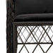 Set mobilier de grădină cu perne, 5 piese, negru, poliratan - WALTI WALTI