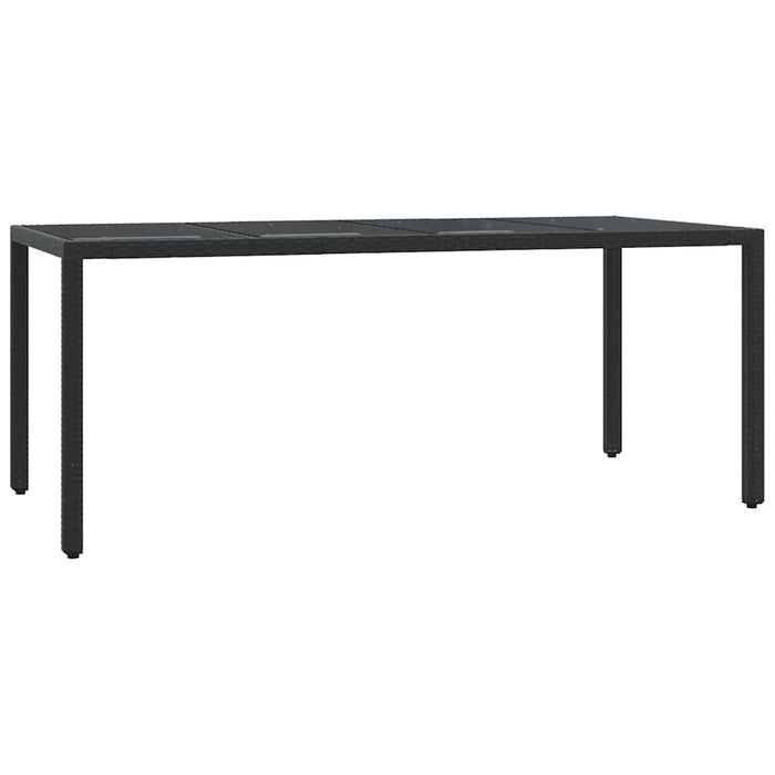 Set mobilier de grădină cu perne, 7 piese, negru, poliratan - WALTI WALTI