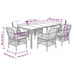 Set mobilier de grădină cu perne, 7 piese, negru, poliratan - WALTI WALTI