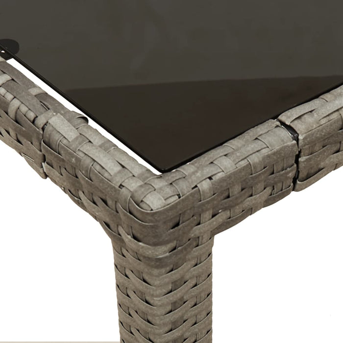 Set mobilier de grădină cu perne, 7 piese, gri, poliratan WALTI