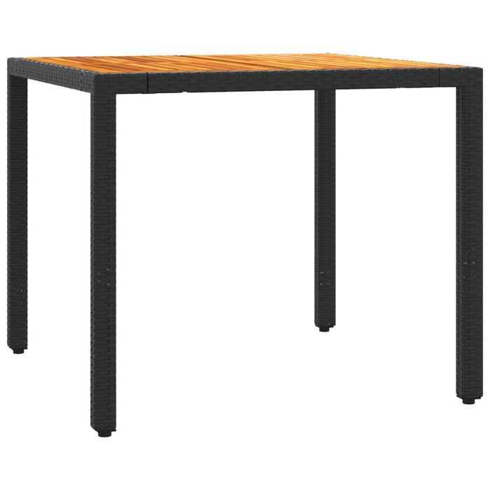 Set bistro cu perne, 3 piese, negru, poliratan - WALTI WALTI