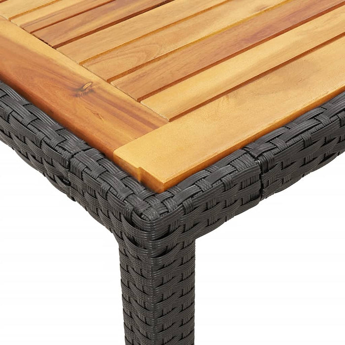 Set bistro cu perne, 3 piese, negru, poliratan - WALTI WALTI
