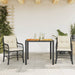 Set bistro cu perne, 3 piese, negru, poliratan - WALTI WALTI