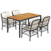 Set mobilier de grădină cu perne, 5 piese, negru, poliratan - WALTI WALTI