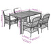 Set mobilier de grădină cu perne, 5 piese, negru, poliratan - WALTI WALTI