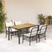 Set mobilier de grădină cu perne, 5 piese, negru, poliratan - WALTI WALTI