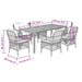 Set mobilier de grădină cu perne, 7 piese, negru, poliratan - WALTI WALTI