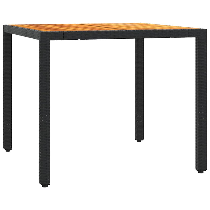 Set bistro cu perne, 3 piese, negru, poliratan - WALTI WALTI