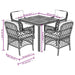 Set mobilier de grădină cu perne, 5 piese, negru, poliratan - WALTI WALTI