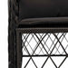 Set mobilier de grădină cu perne, 5 piese, negru, poliratan - WALTI WALTI