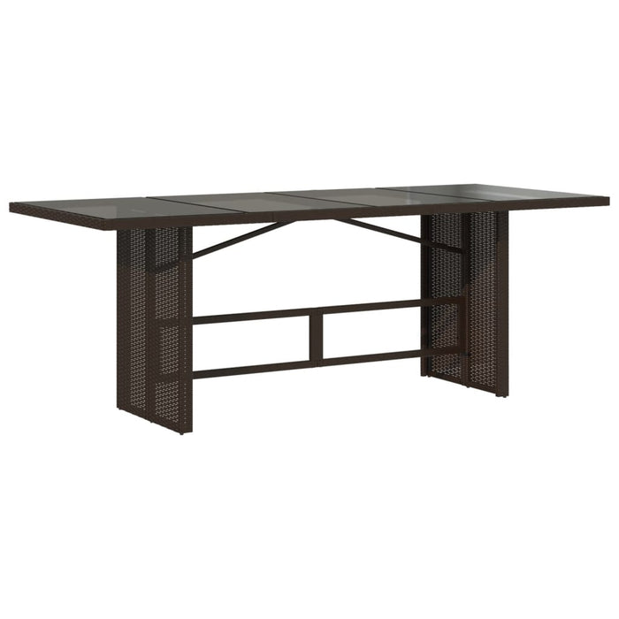 Set mobilier de grădină cu perne, 9 piese, maro, poliratan WALTI