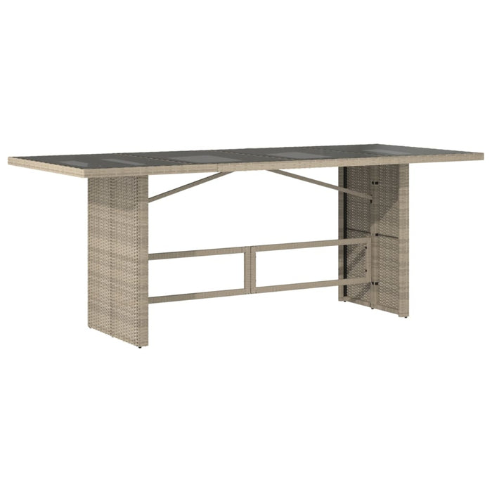 Set mobilier de grădină cu perne, 7 piese gri deschis poliratan WALTI