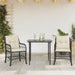 Set bistro cu perne, 3 piese, negru, poliratan - WALTI WALTI
