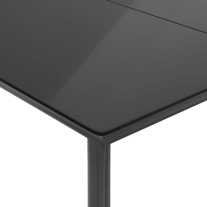 Set mobilier de grădină cu perne, 7 piese, negru, poliratan WALTI