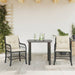 Set bistro cu perne, 3 piese, negru, poliratan - WALTI WALTI