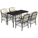 Set mobilier de grădină cu perne, 5 piese, negru, poliratan - WALTI WALTI