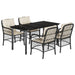 Set mobilier de grădină cu perne, 5 piese, negru, poliratan - WALTI WALTI