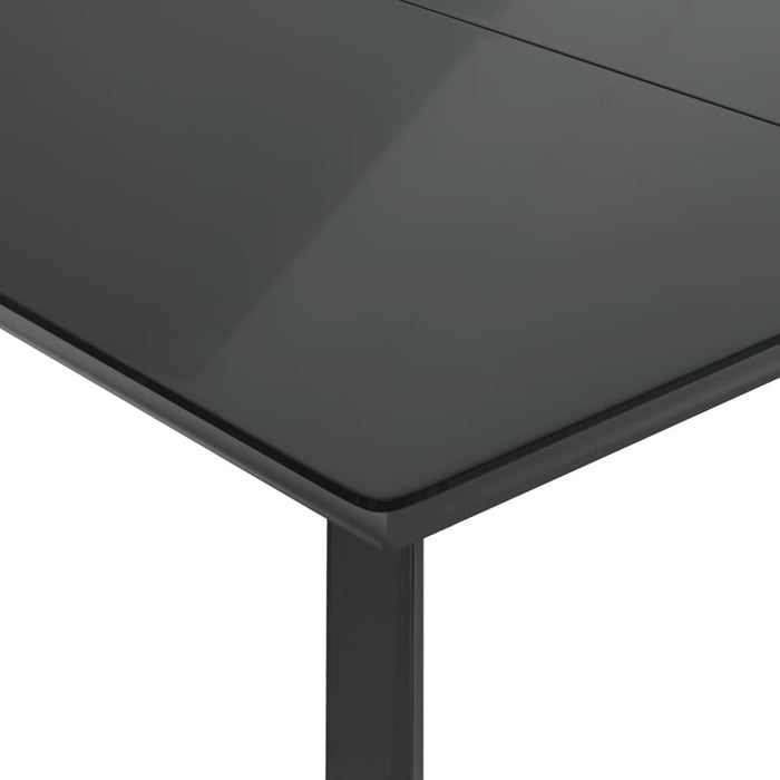 Set mobilier de grădină cu perne, 7 piese, negru, poliratan WALTI