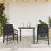 Set bistro cu perne, 3 piese, negru, poliratan - WALTI WALTI