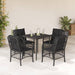 Set mobilier de grădină cu perne, 5 piese, negru, poliratan - WALTI WALTI