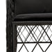 Set mobilier de grădină cu perne, 5 piese, negru, poliratan - WALTI WALTI