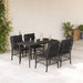 Set mobilier de grădină cu perne, 5 piese, negru, poliratan - WALTI WALTI
