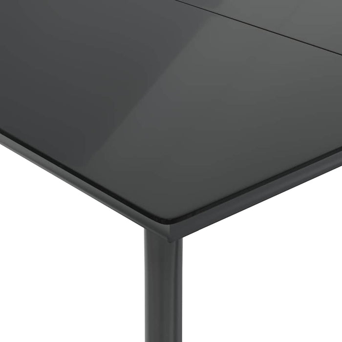 Set mobilier de grădină cu perne, 7 piese, negru, poliratan WALTI