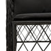 Set mobilier de grădină cu perne, 7 piese, negru, poliratan - WALTI WALTI