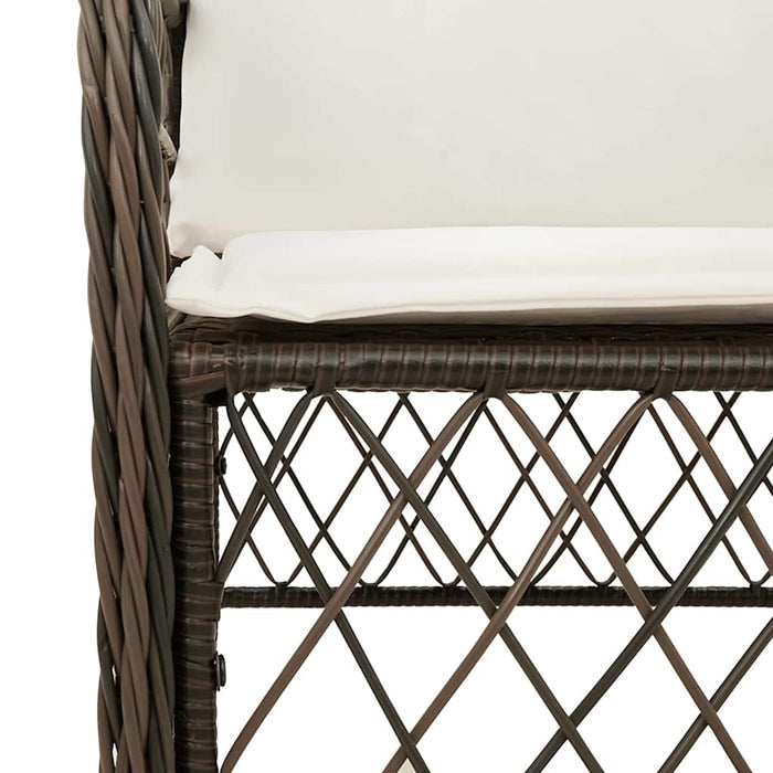 Set mobilier de grădină, 5 piese, cu perne, maro, poliratan - WALTI WALTI