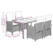 Set mobilier de grădină cu perne, 5 piese, negru, poliratan - WALTI WALTI