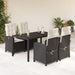 Set mobilier de grădină cu perne, 5 piese, negru, poliratan - WALTI WALTI