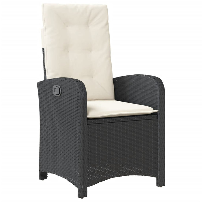 Set mobilier de grădină cu perne, 7 piese, negru, poliratan - WALTI WALTI