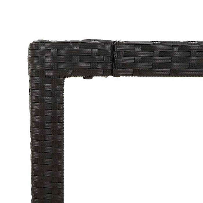 Set mobilier de grădină cu perne, 3 piese, negru, poliratan - WALTI WALTI