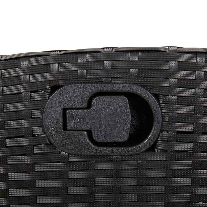 Set mobilier de grădină cu perne, 5 piese, negru, poliratan - WALTI WALTI