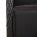 Set mobilier de grădină cu perne, 5 piese, negru, poliratan - WALTI WALTI