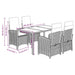 Set mobilier de grădină cu perne, 5 piese, negru, poliratan - WALTI WALTI