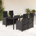 Set mobilier de grădină cu perne, 5 piese, negru, poliratan - WALTI WALTI