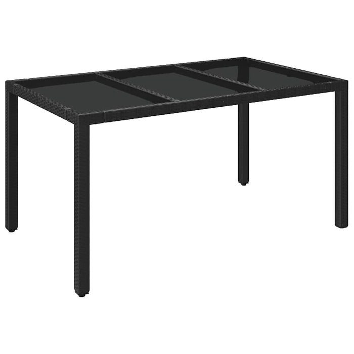Set mobilier de grădină cu perne, 7 piese, negru, poliratan - WALTI WALTI
