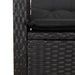 Set mobilier de grădină cu perne, 9 piese, negru, poliratan - WALTI WALTI