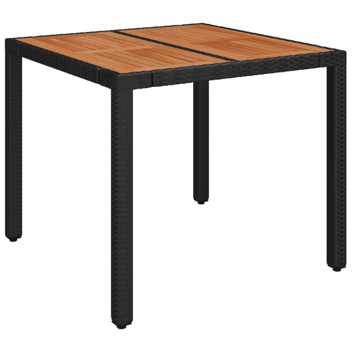 Set mobilier de grădină cu perne, 3 piese, negru, poliratan WALTI