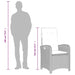 Set mobilier de grădină cu perne, 5 piese, negru, poliratan - WALTI WALTI