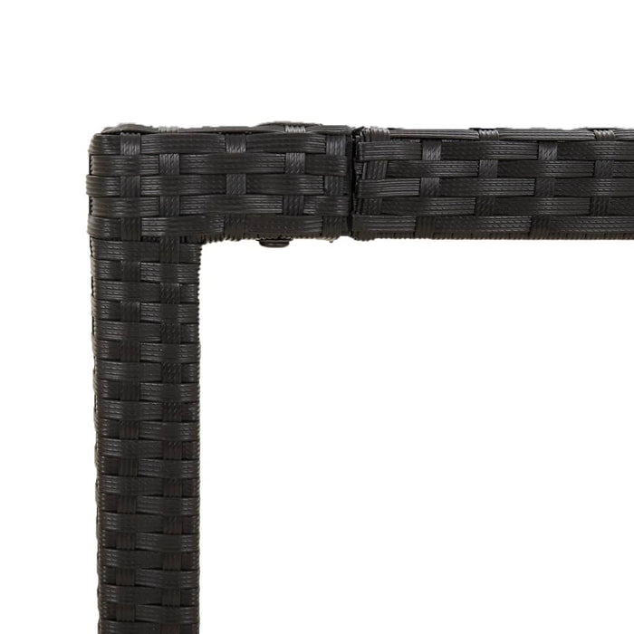 Set mobilier de grădină cu perne, 7 piese, negru, poliratan WALTI