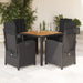Set mobilier de grădină cu perne, 5 piese, negru, poliratan - WALTI WALTI